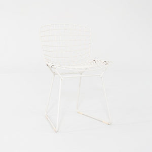 1960s Pair of Harry Bertoia Knoll Childs Wire Chairs White Powder Coated Steel