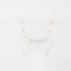 1960s Pair of Harry Bertoia Knoll Childs Wire Chairs White Powder Coated Steel