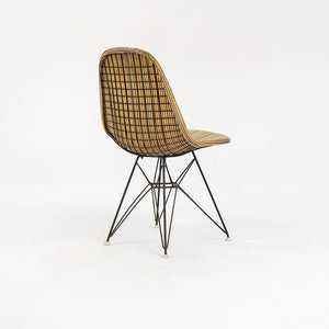 1960s Pair of DKR-1 Chair by Ray and Charles Eames for Herman Miller with Rare Millerstripe Fabric by Alexander Girard