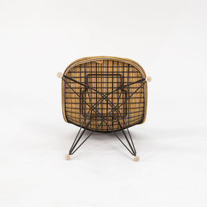 1960s Pair of DKR-1 Chair by Ray and Charles Eames for Herman Miller with Rare Millerstripe Fabric by Alexander Girard