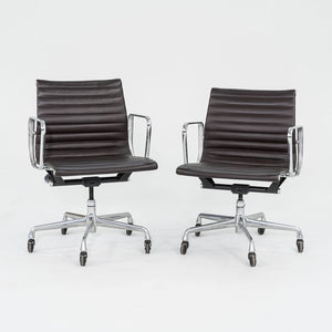 2012 Management Desk Chair, Model EA335 by Ray and Charles Eames for Herman Miller in Brown Leather 12+ Available