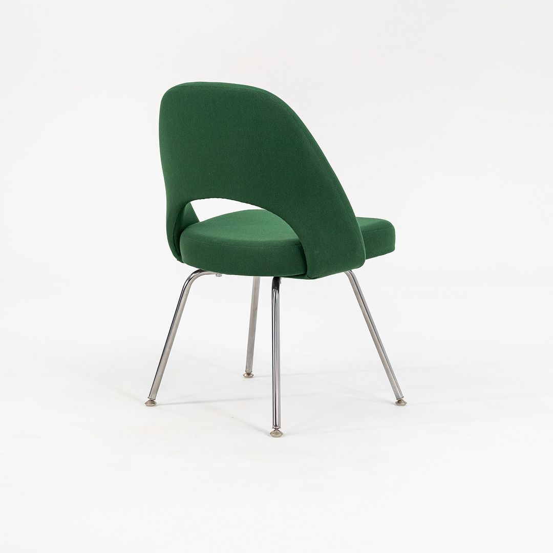 1999 Saarinen Executive Side Chair, Model 72C by Eero Saarinen for Knoll in Green Fabric, Sets Available