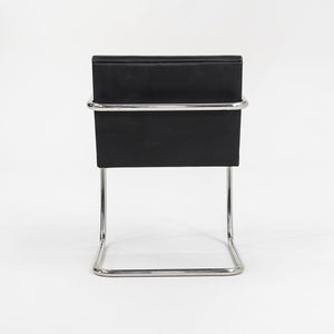 1990s Tubular Brno Armchair, Model 245A by Mies van der Rohe for Knoll Steel, Foam, Leather, Wood