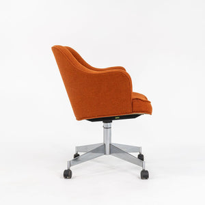 1971 Rolling Office Chair by Hiebert in Orange Fabric