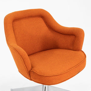 1971 Rolling Office Chair by Hiebert in Orange Fabric