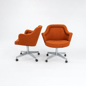 1971 Rolling Office Chair by Hiebert in Orange Fabric