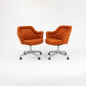 1971 Rolling Office Chair by Hiebert in Orange Fabric