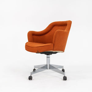 1971 Rolling Office Chair by Hiebert in Orange Fabric