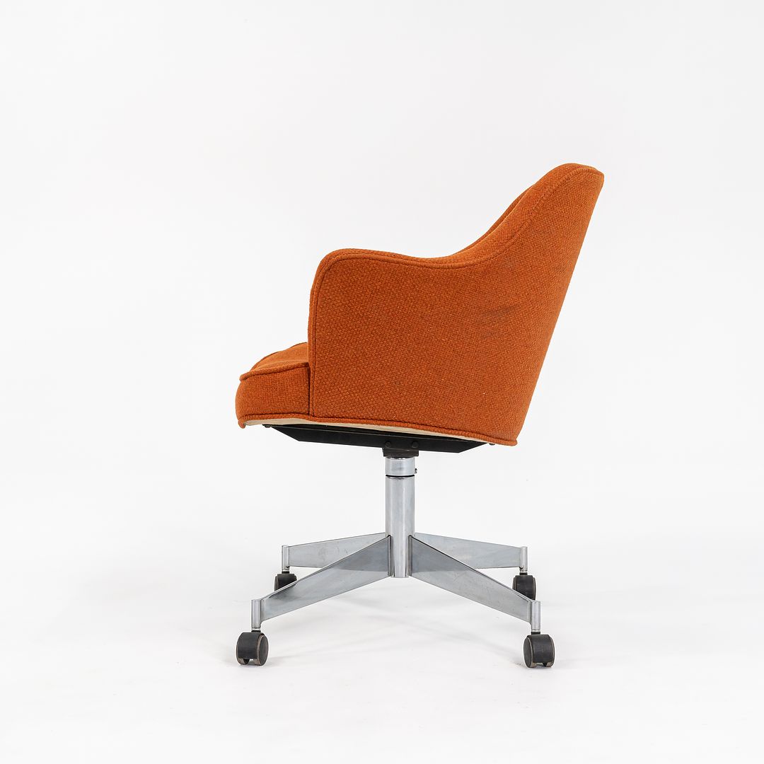 1971 Rolling Office Chair by Hiebert in Orange Fabric