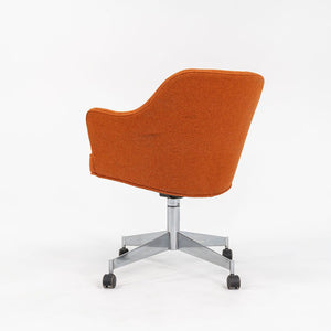 1971 Rolling Office Chair by Hiebert in Orange Fabric