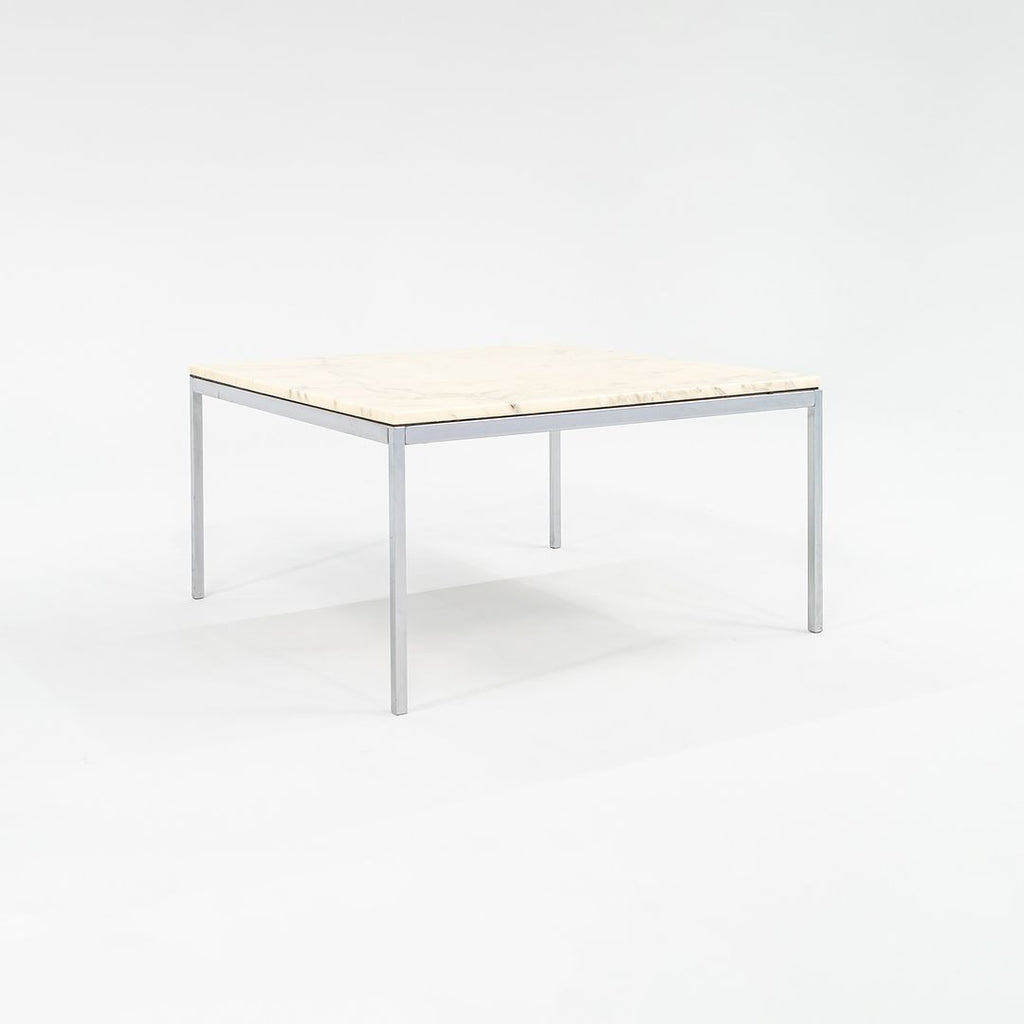 2000 Florence Knoll Coffee Table, Model 2518MC in Marble with Chrome Legs