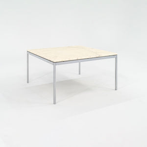 2000 Florence Knoll Coffee Table, Model 2518MC in Marble with Chrome Legs