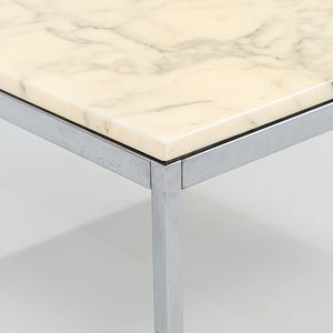 2000 Florence Knoll Coffee Table, Model 2518MC in Marble with Chrome Legs
