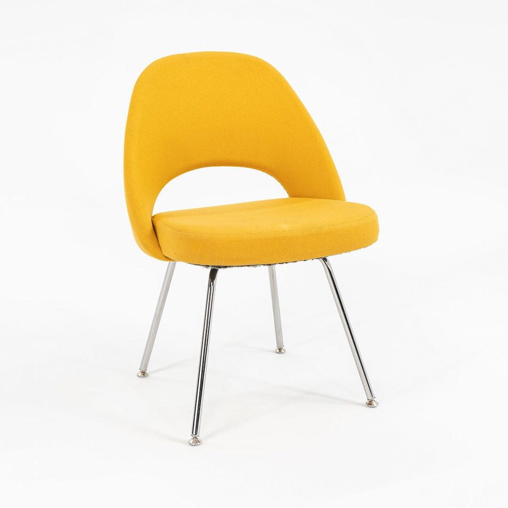 2003 Eero Saarinen for Knoll Executive Side Chair in Yellow Fabric, Model 72C