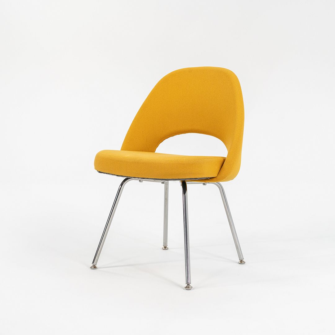 2003 Eero Saarinen for Knoll Executive Side Chair in Yellow Fabric, Model 72C