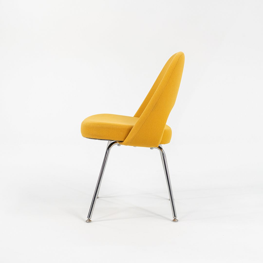 2003 Eero Saarinen for Knoll Executive Side Chair in Yellow Fabric, Model 72C