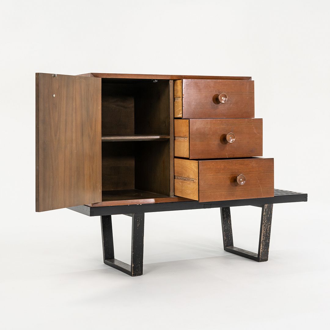 1950s Basic Cabinet Series, Model 4602 by George Nelson for Herman Miller in Walnut (Bench Not Included)