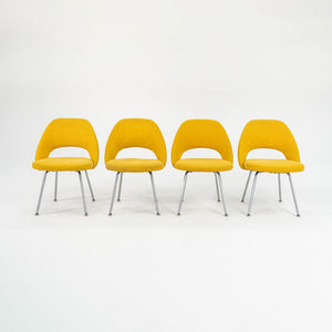 1960s Saarinen Executive Side Chair, 72C by Eero Saarinen for Knoll with Yellow Fabric 4x Available