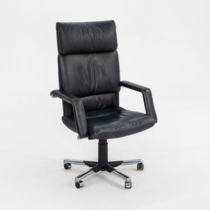 1990s Mario Bellini Vitra Imago High Back Desk Chair w/ Black Leather Upholstery