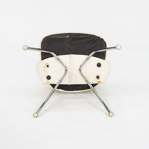 SOLD C. 2008 Eero Saarinen for Knoll Armless Executive Chairs Dining with White Vinyl Upholstery 4x Available