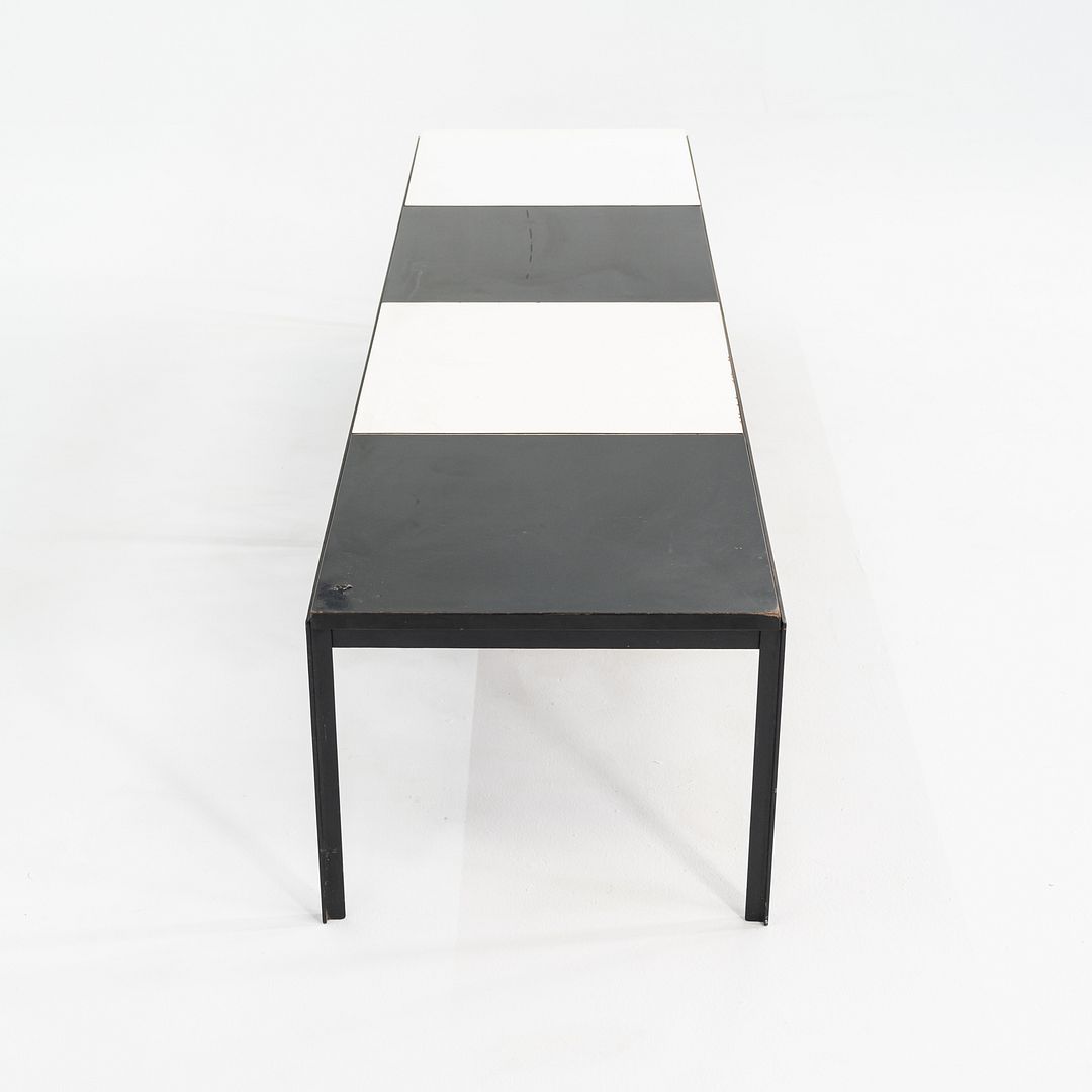SOLD 1950s Florence Knoll Model 332 T Angle Coffee Table / Bench in Steel w/ Laminate