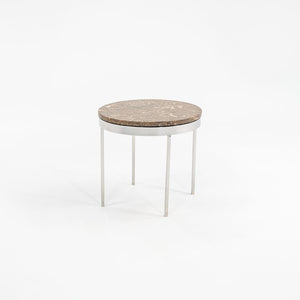 1960s Round Steel and Marble Side Table by Gordon Bunshaft and Davis Allen for SOM Design