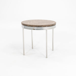 1960s Round Steel and Marble Side Table by Gordon Bunshaft and Davis Allen for SOM Design