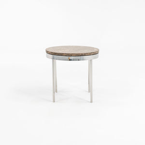 1960s Round Steel and Marble Side Table by Gordon Bunshaft and Davis Allen for SOM Design