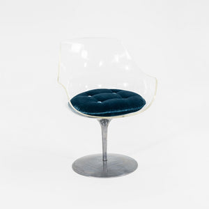 1960s Champagne Arm Chair by Estelle and Erwine Laverne for Formes Nouvelles in Lucite and Aluminum