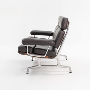 2007 Eames Two Seat Sofa, Model ES108 by Charles and Ray Eames for Herman Miller in Walnut and Brown Leather