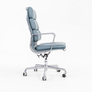 2005 Soft Pad Executive Desk Chair by Charles and Ray Eames for Herman Miller in Blue Leather 15+ Available