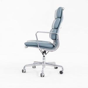 2005 Soft Pad Executive Desk Chair by Charles and Ray Eames for Herman Miller in Blue Leather 15+ Available
