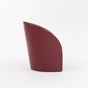 1999 Pair of Intervista Easy Chairs by Lella and Massimo Vignelli for Poltrona Frau in Oxblood Leather