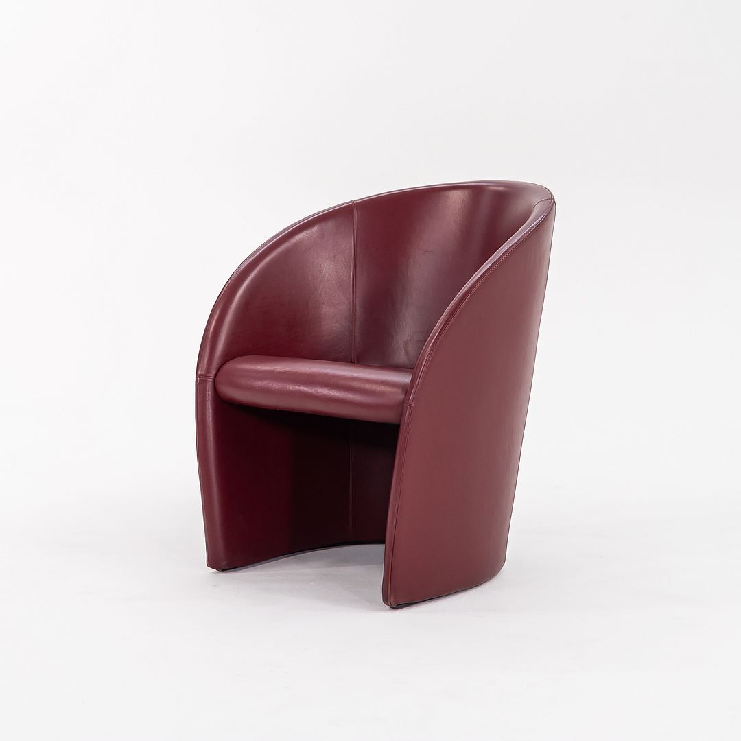 1999 Pair of Intervista Easy Chairs by Lella and Massimo Vignelli for Poltrona Frau in Oxblood Leather