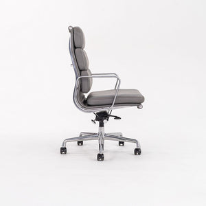 SOLD 2022 Soft Pad Executive Desk Chair by Charles and Ray Eames for Herman Miller in Grey Leather