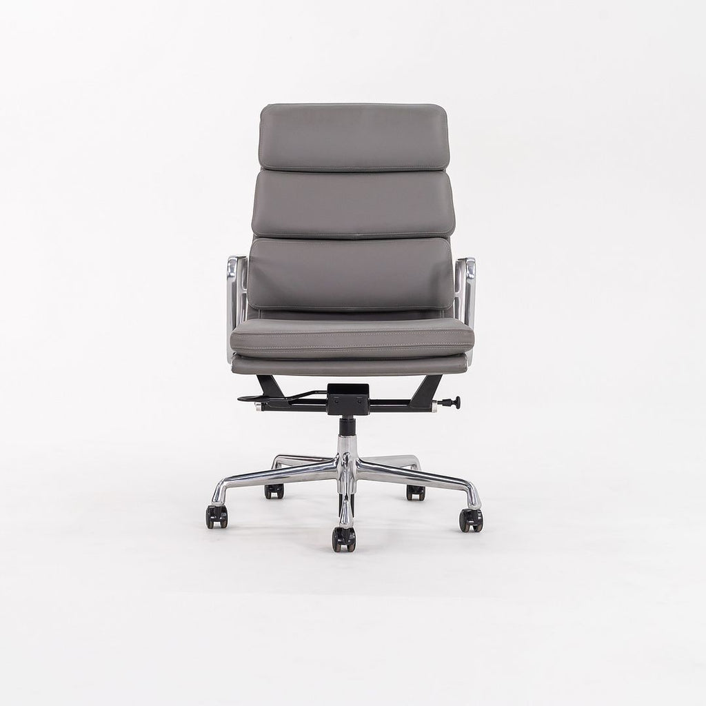 SOLD 2022 Soft Pad Executive Desk Chair by Charles and Ray Eames for Herman Miller in Grey Leather