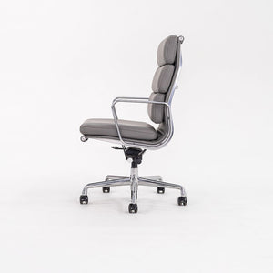 SOLD 2022 Soft Pad Executive Desk Chair by Charles and Ray Eames for Herman Miller in Grey Leather