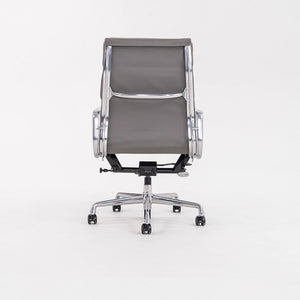 SOLD 2022 Soft Pad Executive Desk Chair by Charles and Ray Eames for Herman Miller in Grey Leather