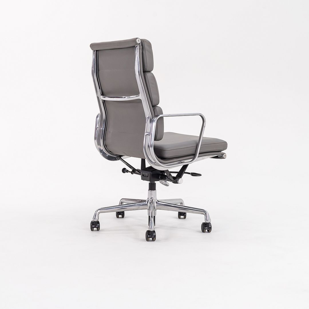 SOLD 2022 Soft Pad Executive Desk Chair by Charles and Ray Eames for Herman Miller in Grey Leather