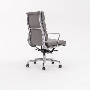 SOLD 2022 Soft Pad Executive Desk Chair by Charles and Ray Eames for Herman Miller in Grey Leather