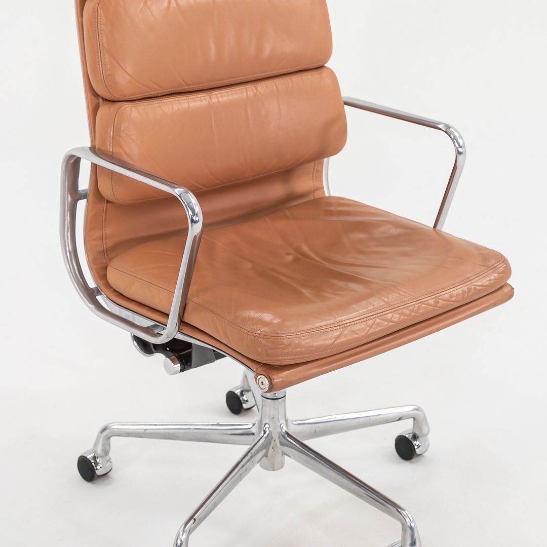 2004 Soft Pad Executive Desk Chair by Charles and Ray Eames for Herman Miller in Dark Tan Leather 12x Available