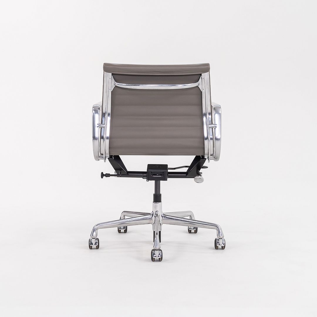 2015 Aluminum Group Management Desk Chair, Model EA335 by Charles and Ray Eames for Herman Miller in Grey Leather 8x Available