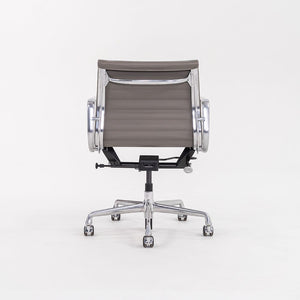 2015 Aluminum Group Management Desk Chair, Model EA335 by Charles and Ray Eames for Herman Miller in Grey Leather 8x Available