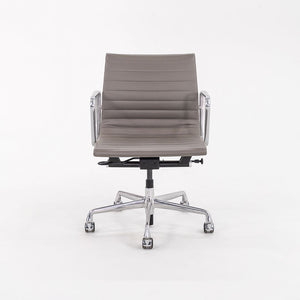2015 Aluminum Group Management Desk Chair, Model EA335 by Charles and Ray Eames for Herman Miller in Grey Leather 8x Available