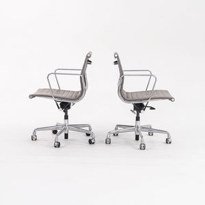 2015 Aluminum Group Management Desk Chair, Model EA335 by Charles and Ray Eames for Herman Miller in Grey Leather 8x Available