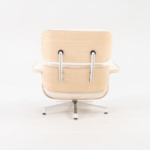 2023 670 / 671 Eames Lounge Chair and Ottoman by Charles and Ray Eames for Herman Miller in Ivory Leather and Ash