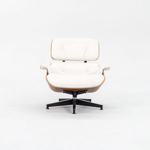 SOLD 2023 670 / 671 Eames Lounge Chair and Ottoman by Charles and Ray Eames for Herman Miller in White Leather and Palisander