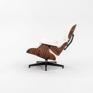 SOLD 2023 670 / 671 Eames Lounge Chair and Ottoman by Charles and Ray Eames for Herman Miller in White Leather and Palisander