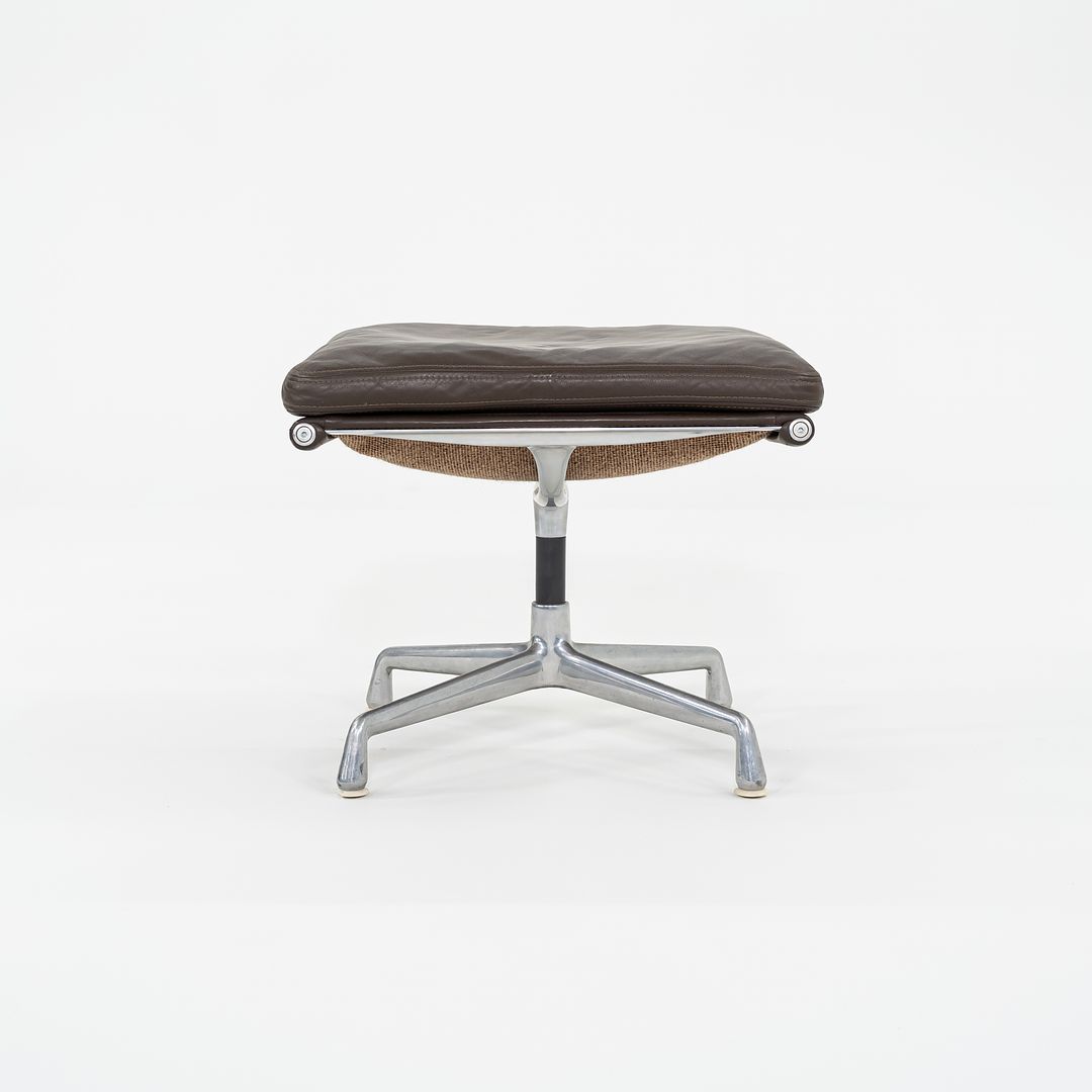 SOLD 1984 Herman Miller Eames Soft Pad Ottoman in Brown Leather