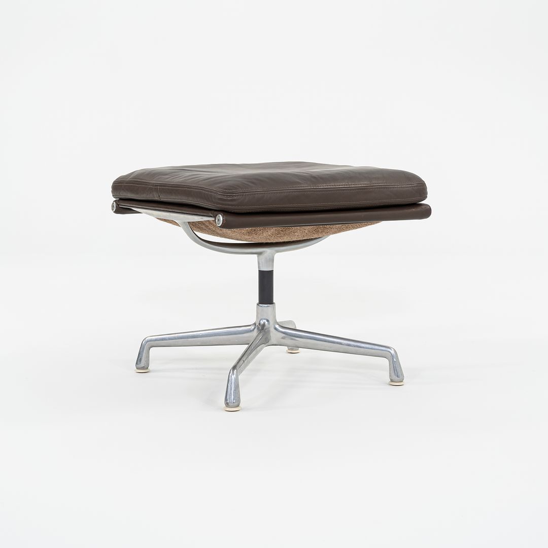 SOLD 1984 Herman Miller Eames Soft Pad Ottoman in Brown Leather